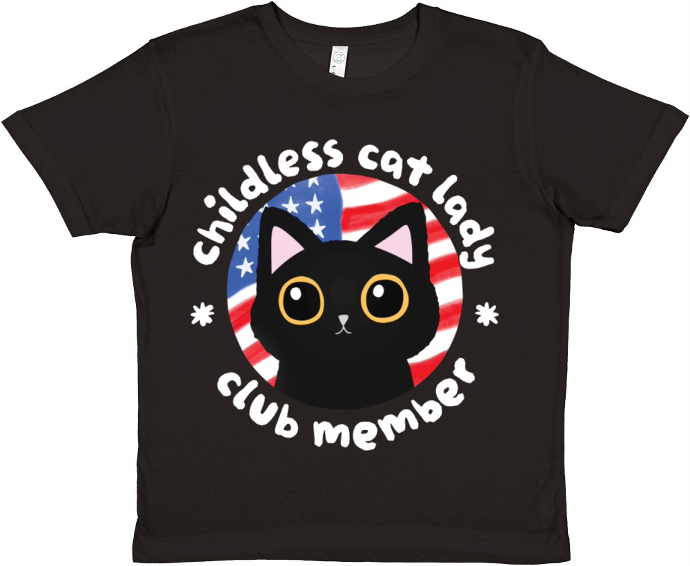 Childless Cat Lady Club Member PNG Premium Kids Crewneck T-shirt