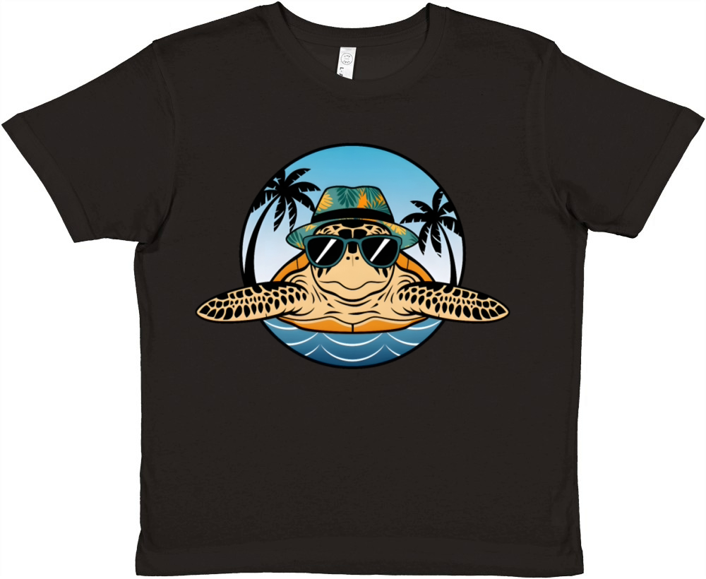 cool style sea turtle Premium Kids Crewneck T-shirt