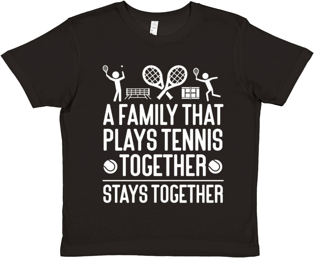 Funny Tennis Player Racket Family Premium Kids Crewneck T-shirt
