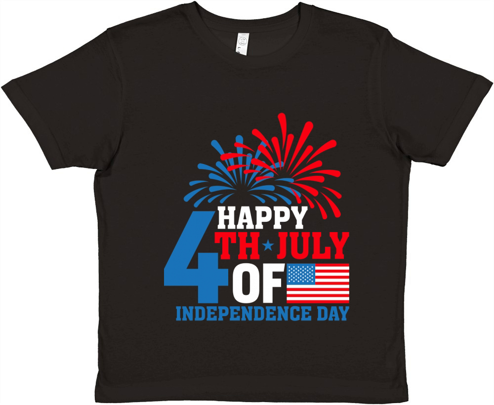 Happy 4th of July Independence (3) Premium Kids Crewneck T-shirt