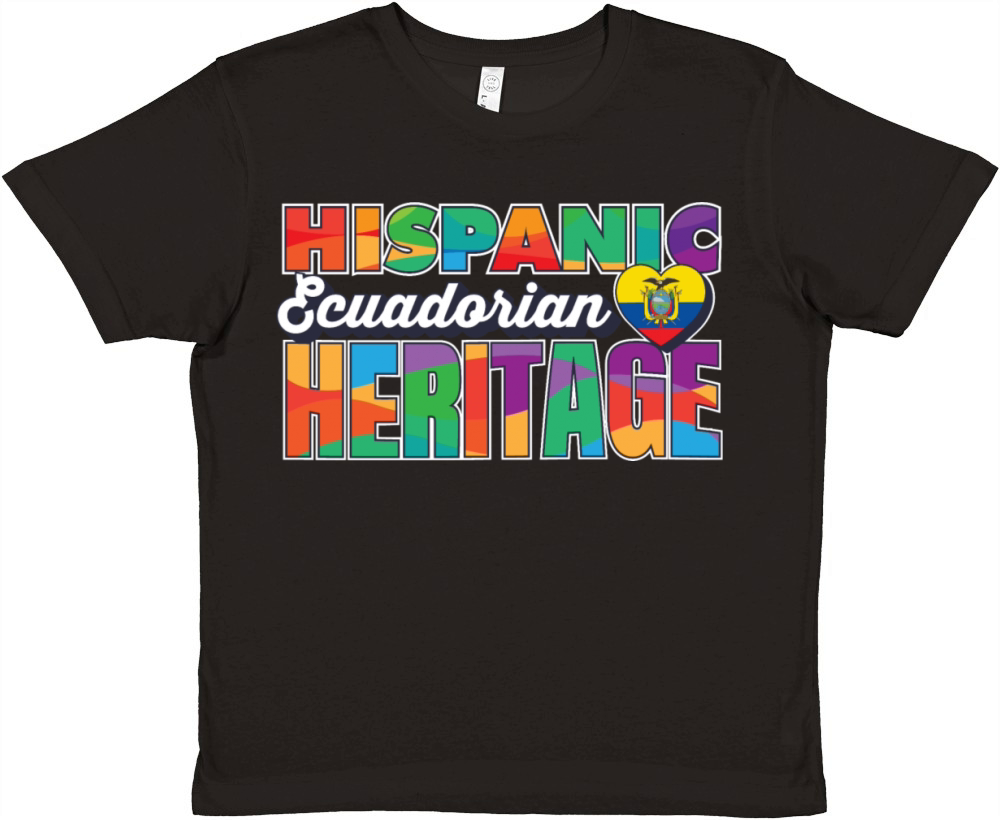 Hispanic Ecuadorian Heritage Celebration Design Premium Kids Crewneck T-shirt