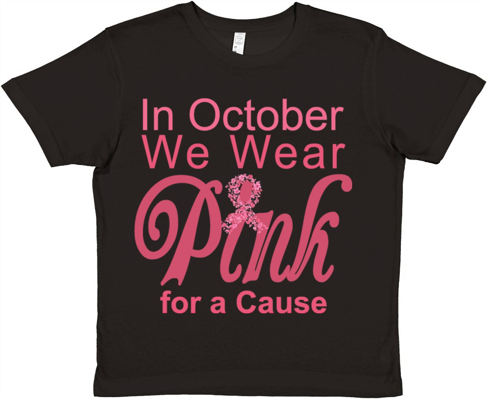 In October We Wear Pink for a Cause Premium Kids Crewneck T-shirt