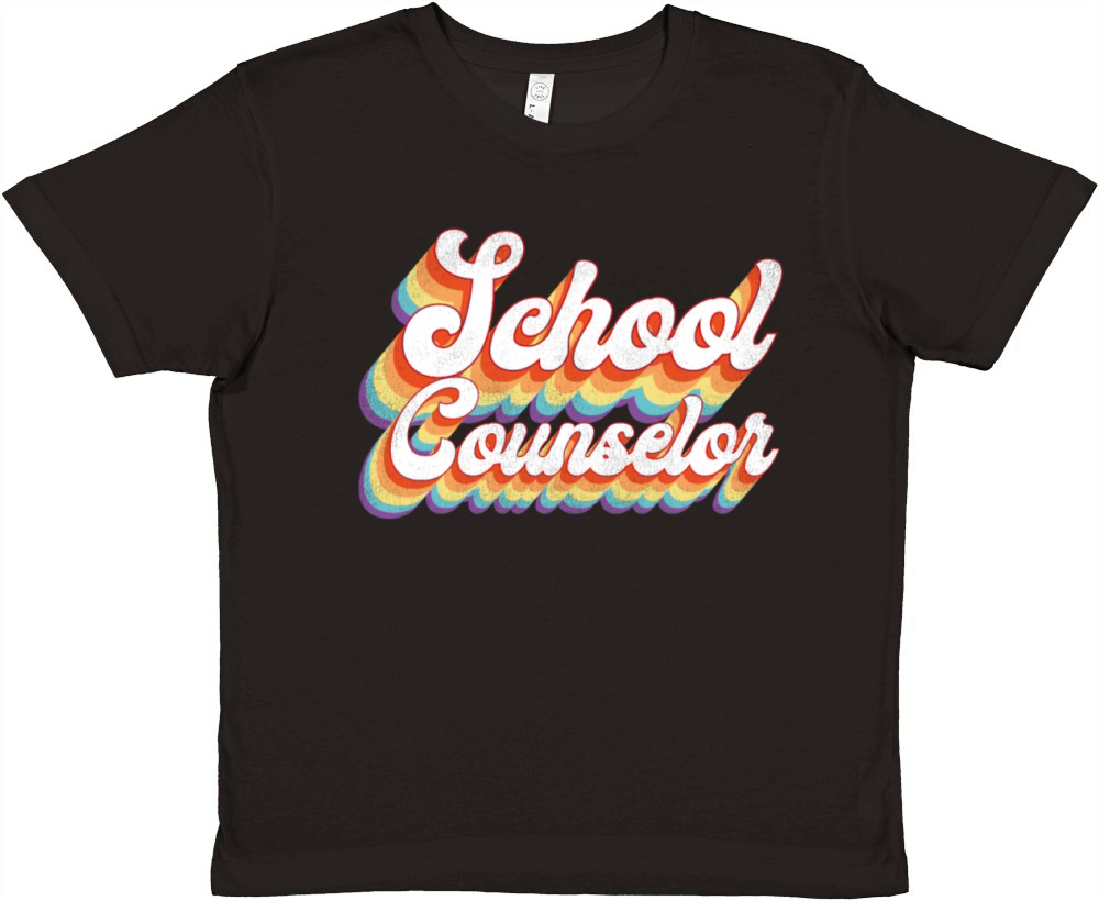 School Counselor Retro Vintage Premium Kids Crewneck T-shirt