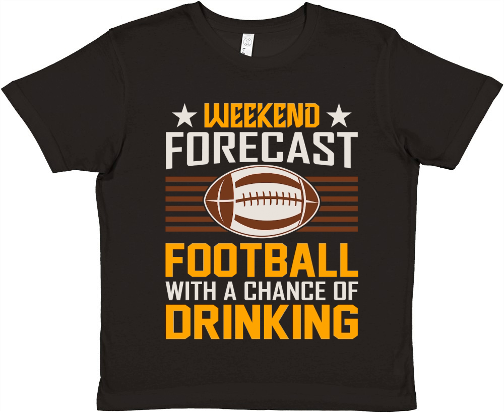 Weekend Forecast Football With A Chance Of Drinking 02 Premium Kids Crewneck T-shirt