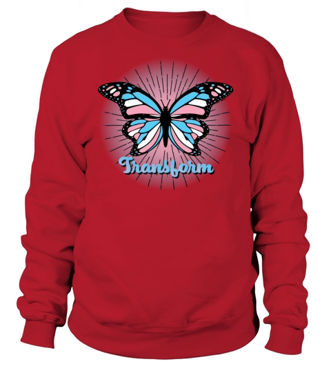 Transform - Transgender Pride Butterfly Design Sweatshirt Unisex