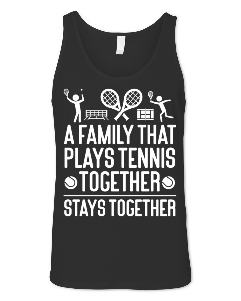 Funny Tennis Player Racket Family Unisex Jersey Tank