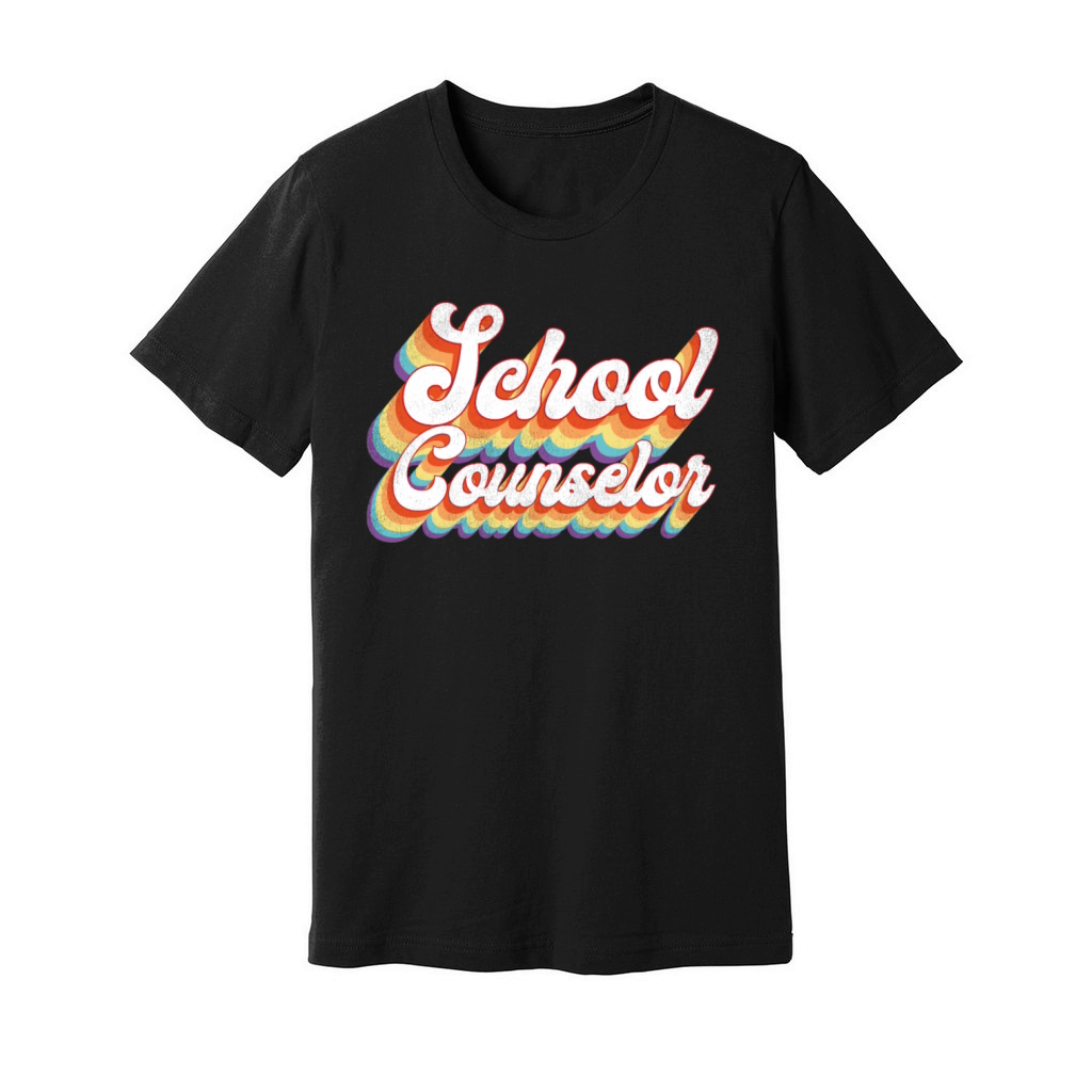 School Counselor Retro Vintage Unisex Jersey Tee