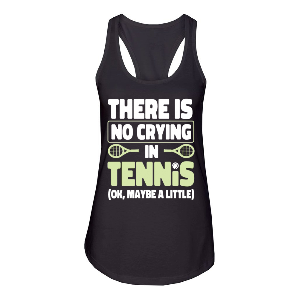 Funny Tennis Player Racket There Women's Racerback Tank
