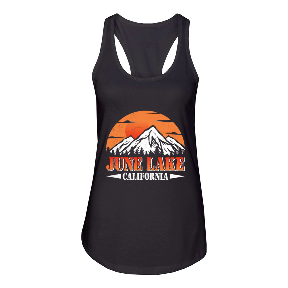 JUNE LAKE CALIFORNIA Fan Vintage Nevada June Women's Racerback Tank