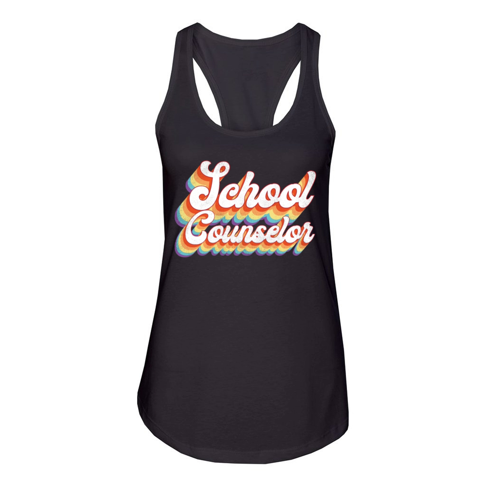School Counselor Retro Vintage Women's Racerback Tank