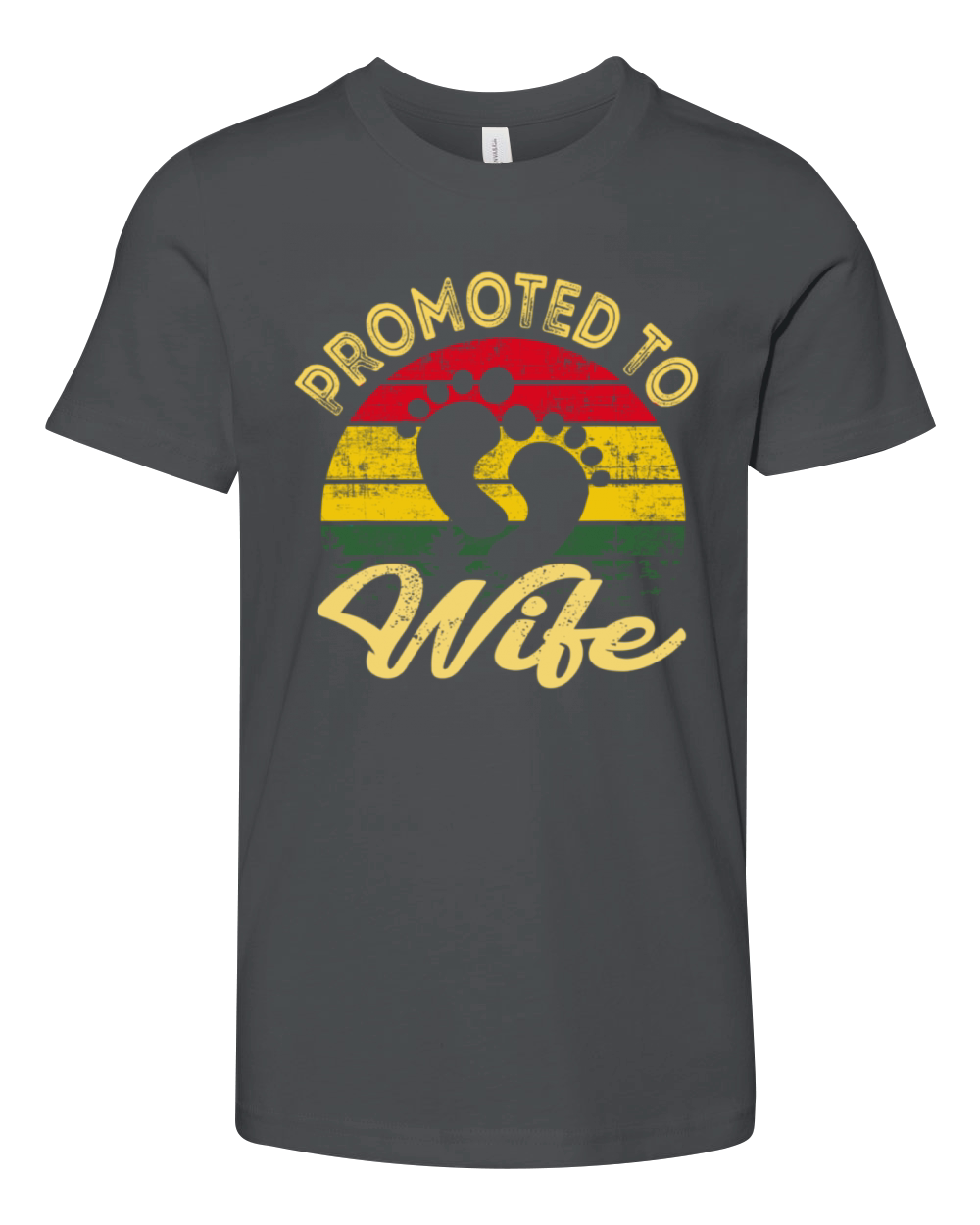 Black History Month Promoted To Wife Love Gift Mom Youth Unisex Jersey Tee