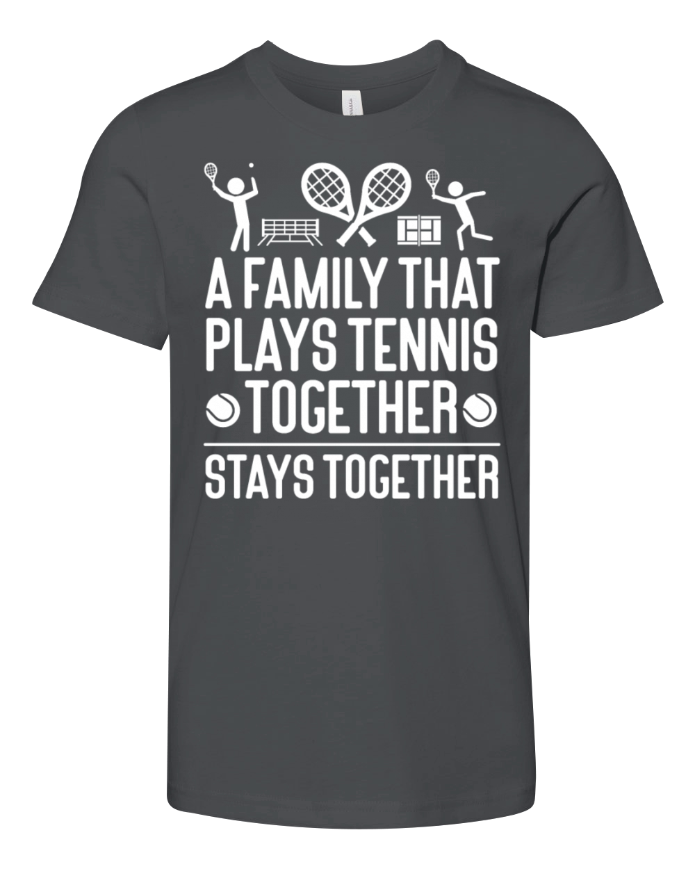 Funny Tennis Player Racket Family Youth Unisex Jersey Tee