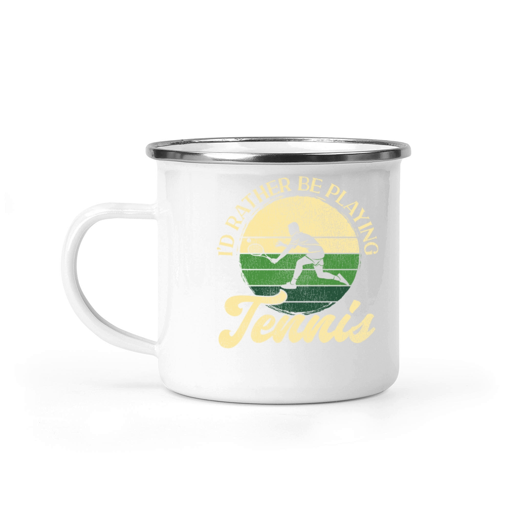 Funny Tennis Player Racket Id Camping Mug