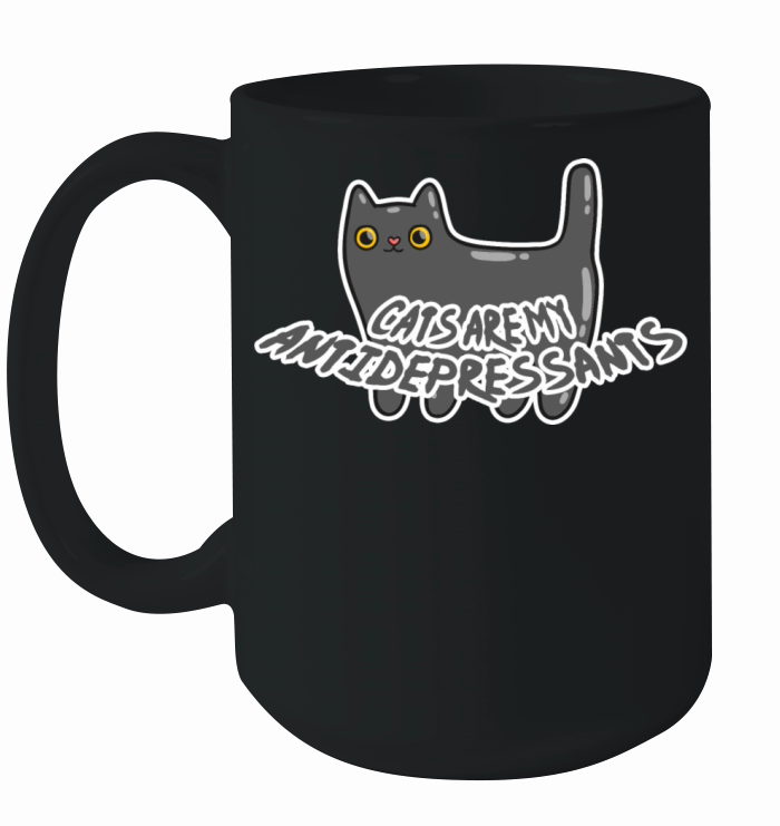 Cats are my Antidepressants Ceramic Mug