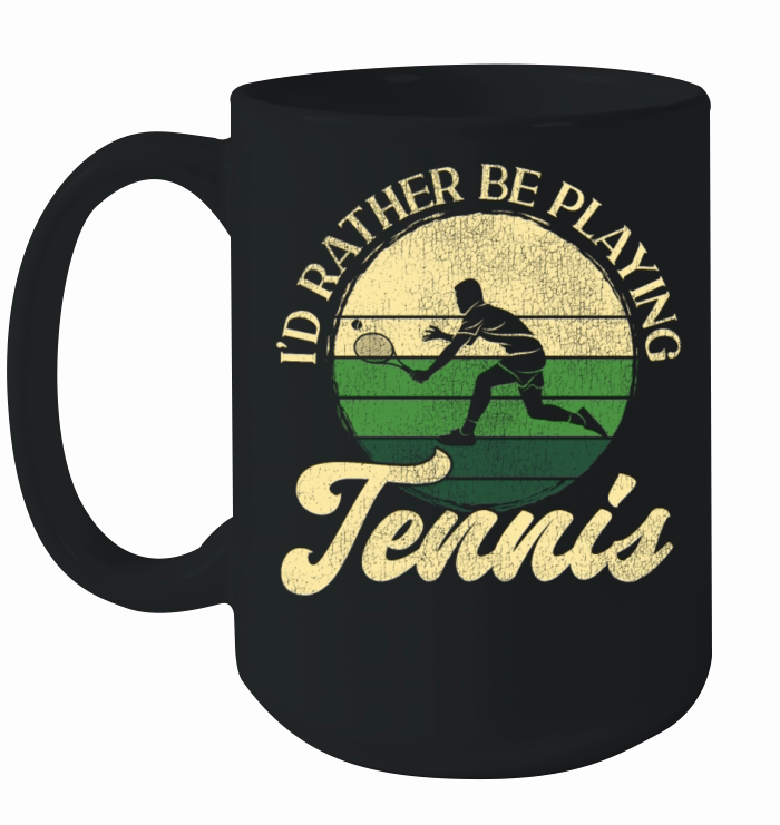 Funny Tennis Player Racket Id Ceramic Mug