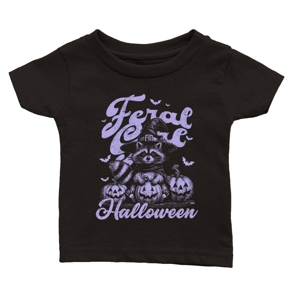 Feral girl Halloween Raccoon D Violet Classic Baby Crewneck T-shirt