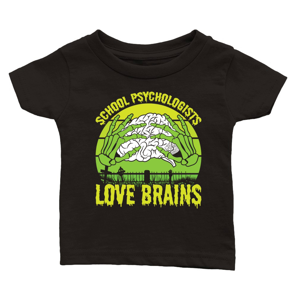 School Psychologists Love Brains 1 Classic Baby Crewneck T-shirt