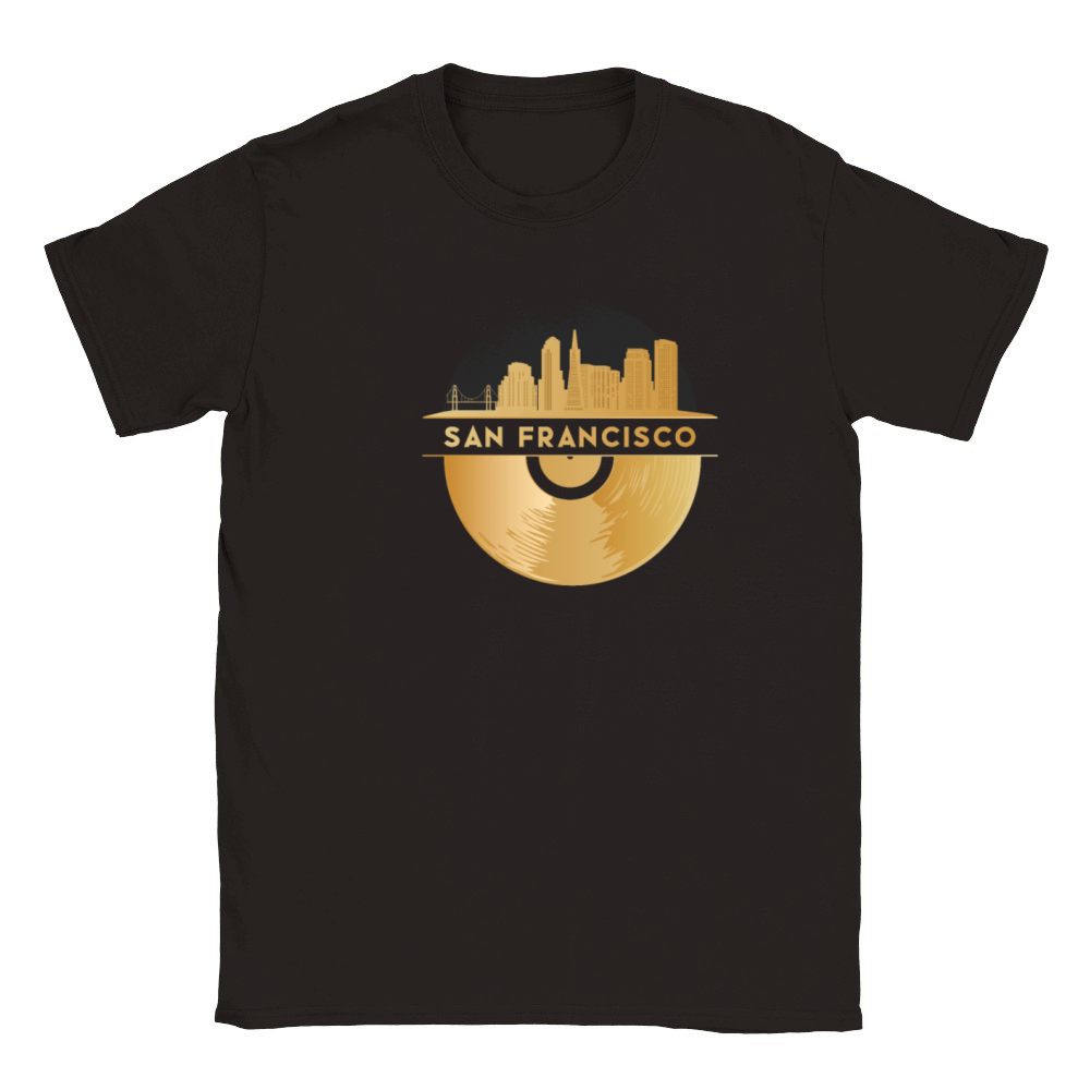 Vinyl-Record-Player Disco-Music Classic Kids Crewneck T-shirt