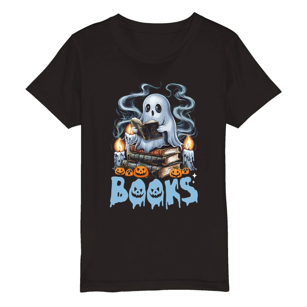 258. books happy halloween Organic Kids Crewneck T-shirt
