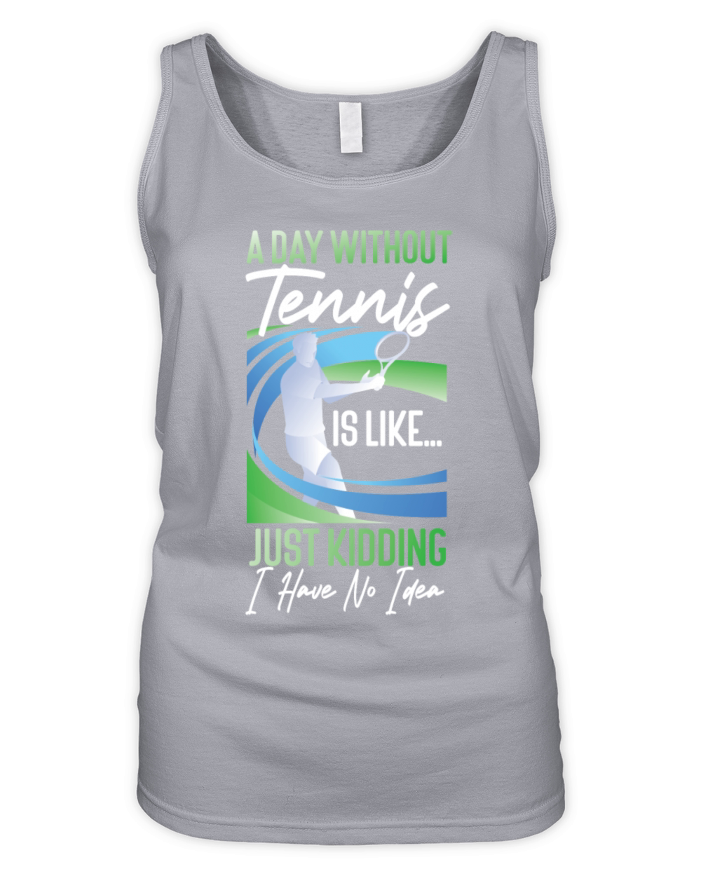Funny Tennis Player Racket A Day Organic Women's Tank Top