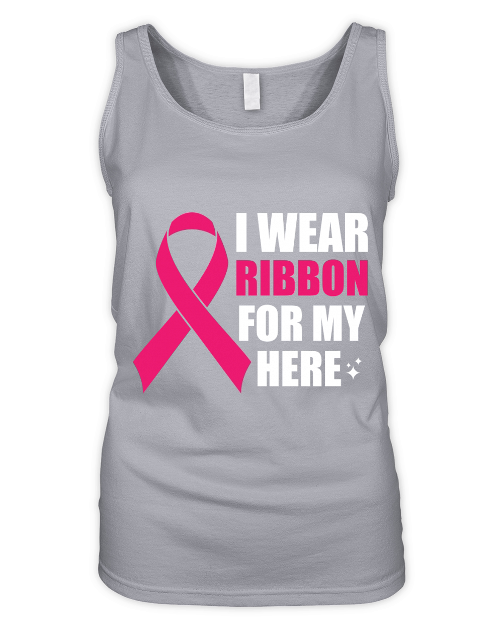 I wear ribbon for my here Organic Women's Tank Top