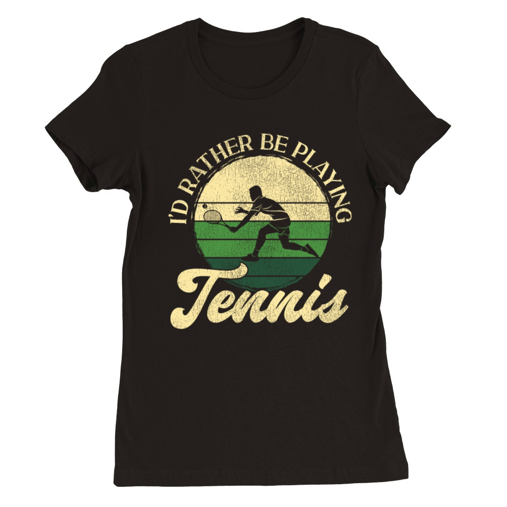 Funny Tennis Player Racket Id Premium Womens Crewneck T-shirt