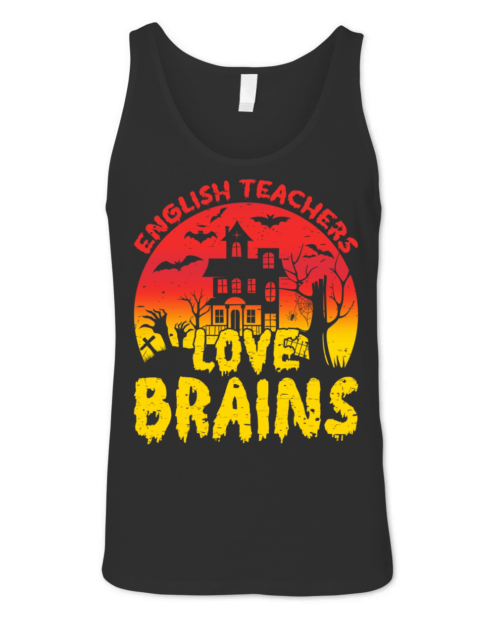 English Teachers Love Brains 04 Unisex Jersey Tank