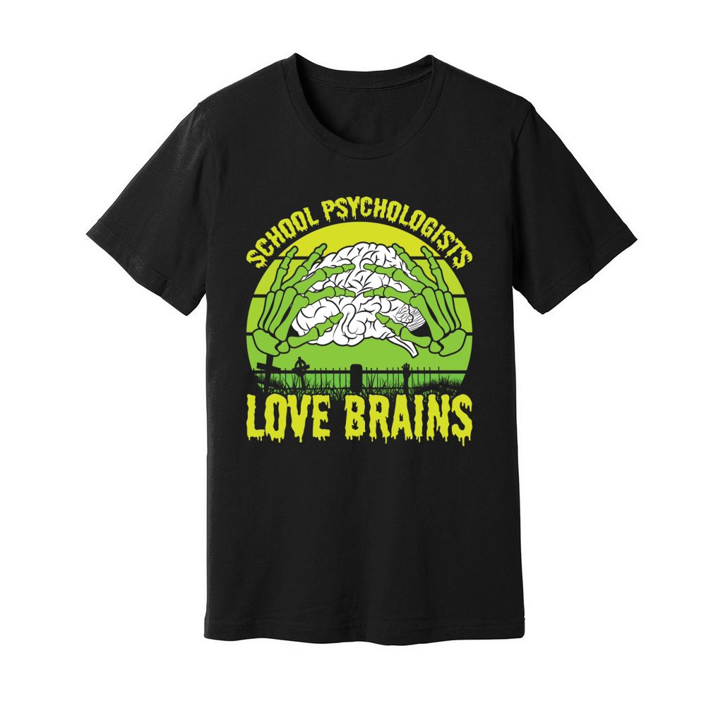 School Psychologists Love Brains 1 Unisex Jersey Tee