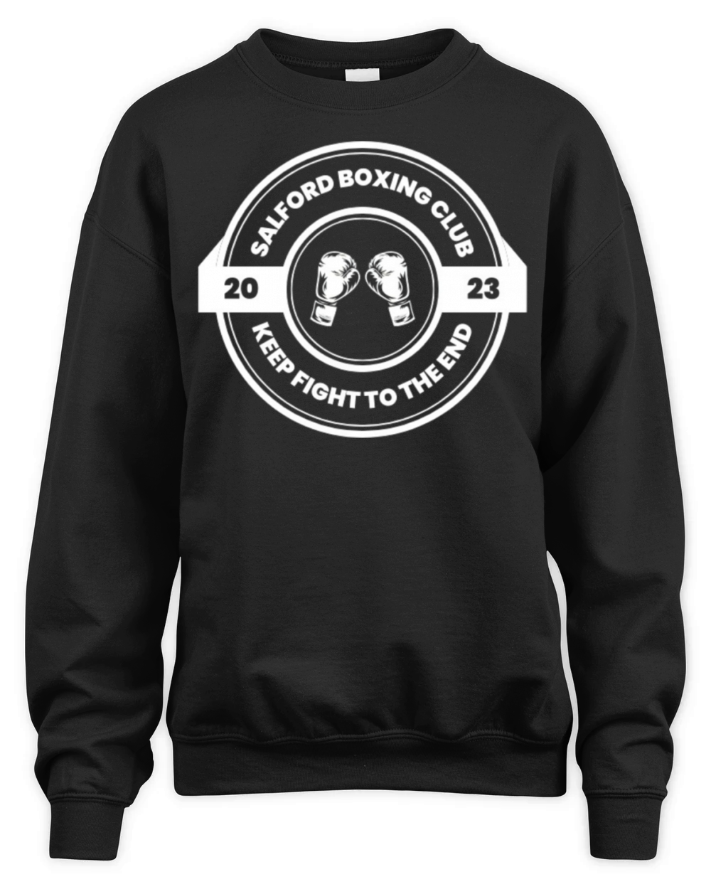 Black White Modern Design Concept Boxing Unisex Premium Crewneck Sweatshirt