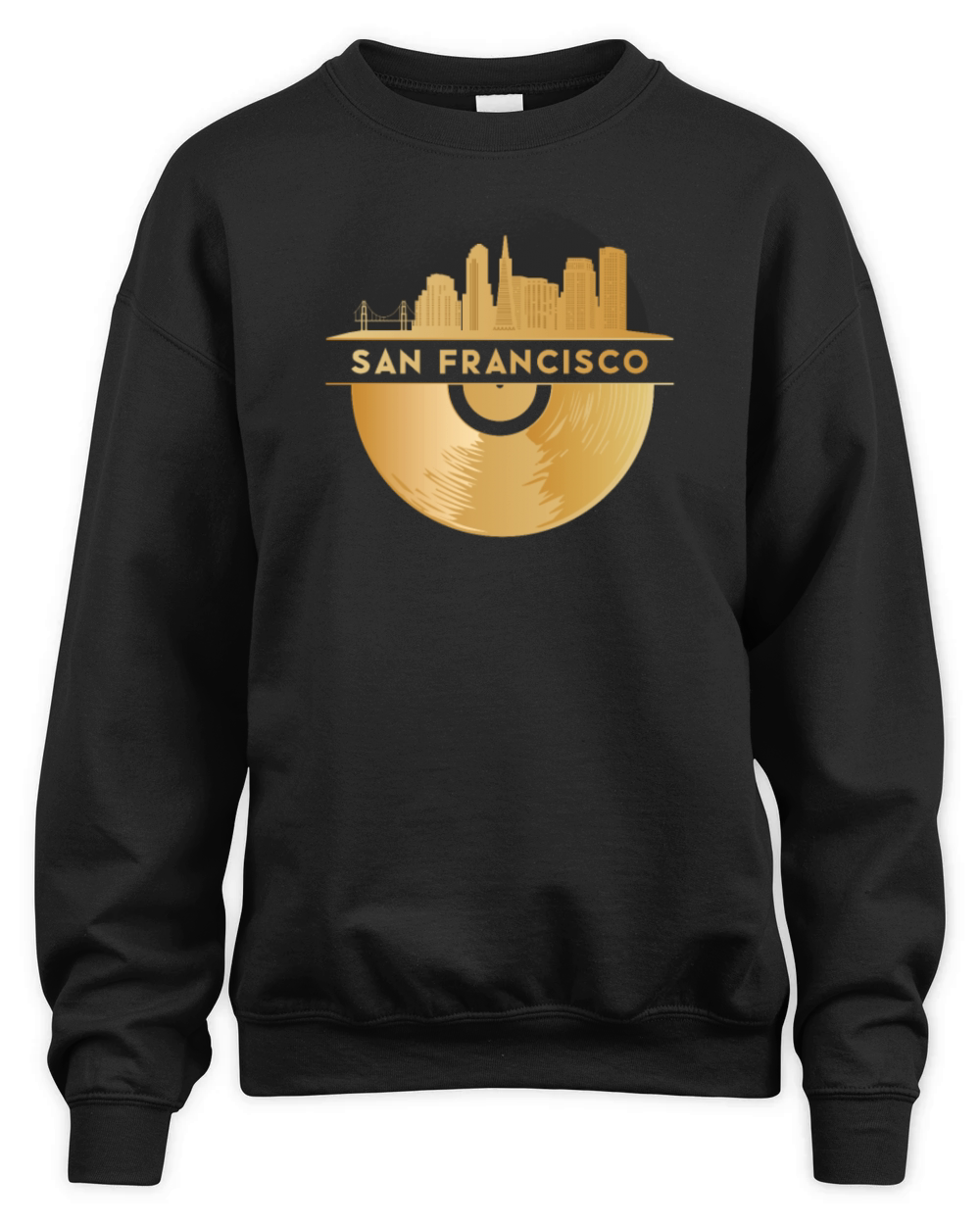 Vinyl-Record-Player Disco-Music Unisex Premium Crewneck Sweatshirt