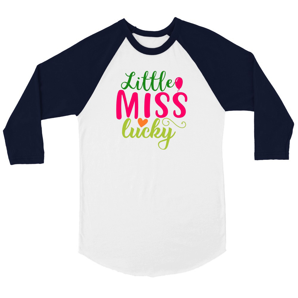 Little miss lucky Unisex ¾ sleeve Raglan T-shirt