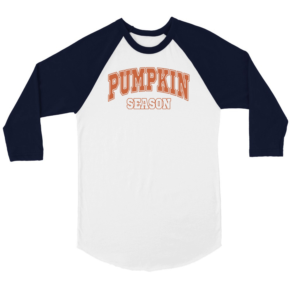 Pumpkin Season (1) Unisex ¾ sleeve Raglan T-shirt