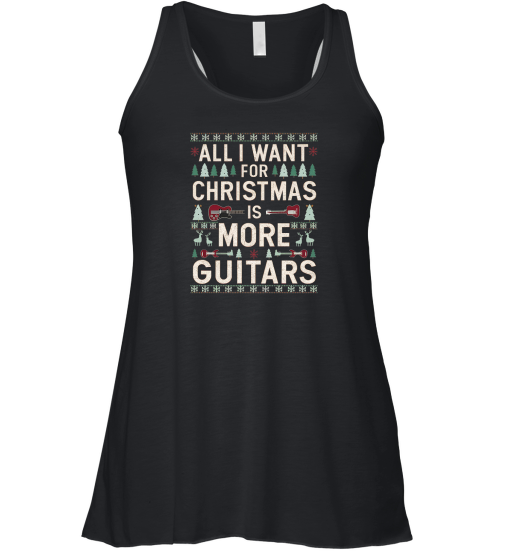All I Want For Christmas is More Guitars Women's Flowy Tank Top