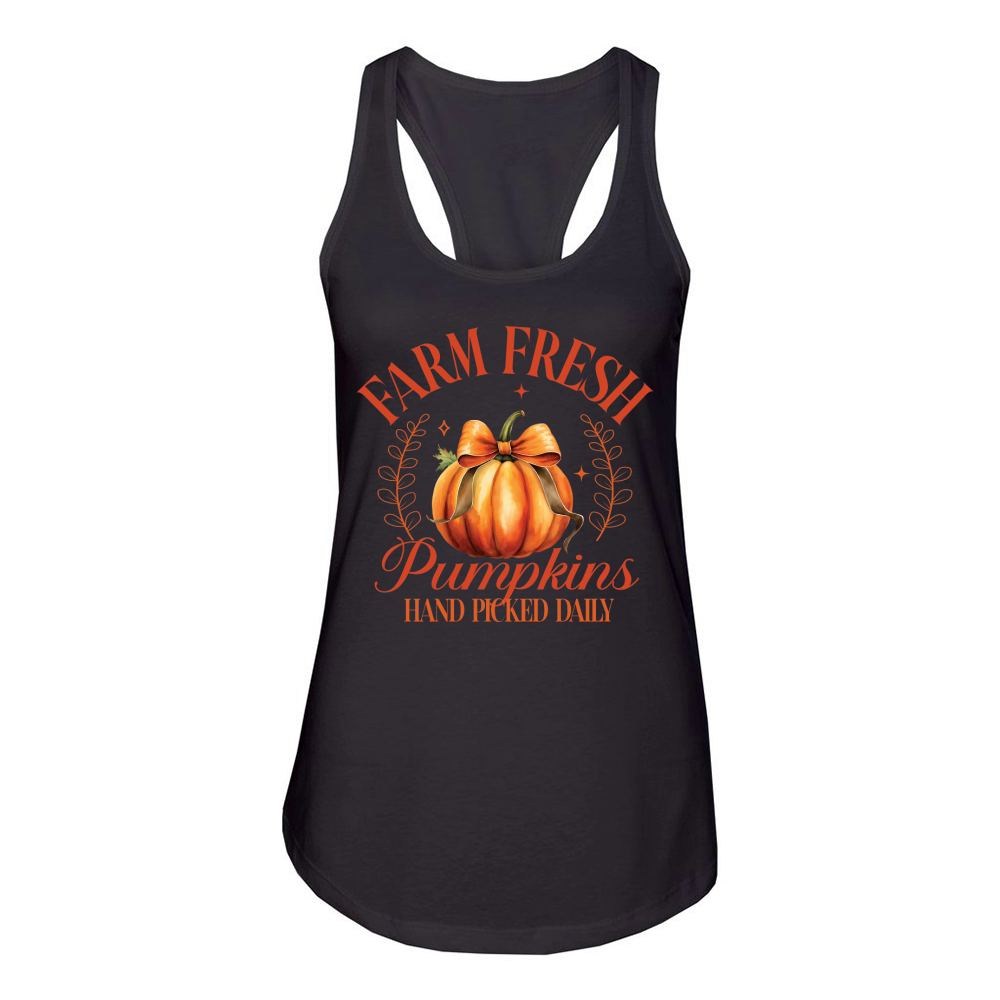 Farm Fresh Pumpkins Women's Racerback Tank