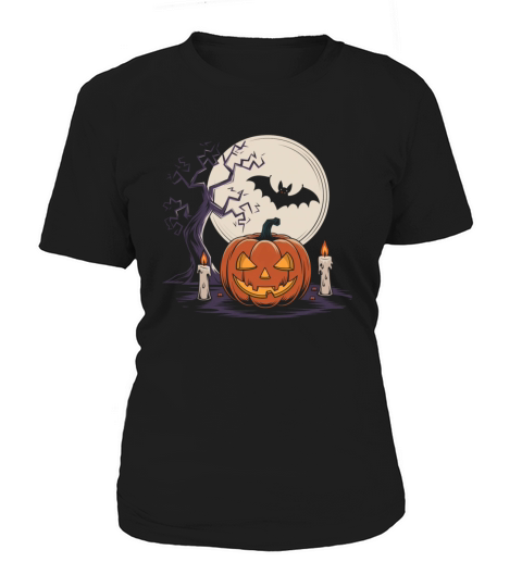Vintage Pumpkin Scene Halloween Classic T-Shirt Women's T-Shirt
