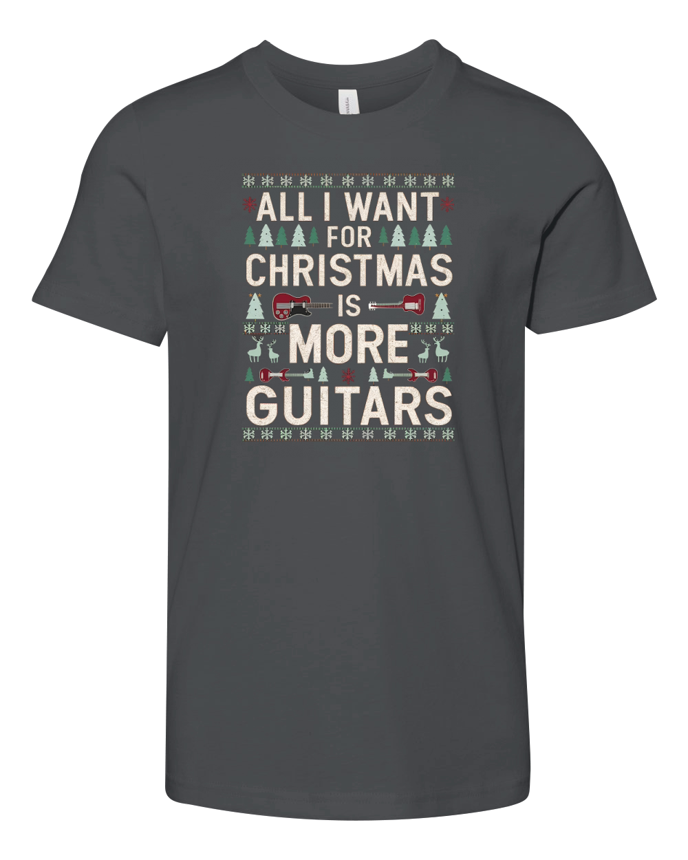 All I Want For Christmas is More Guitars Youth Unisex Jersey Tee