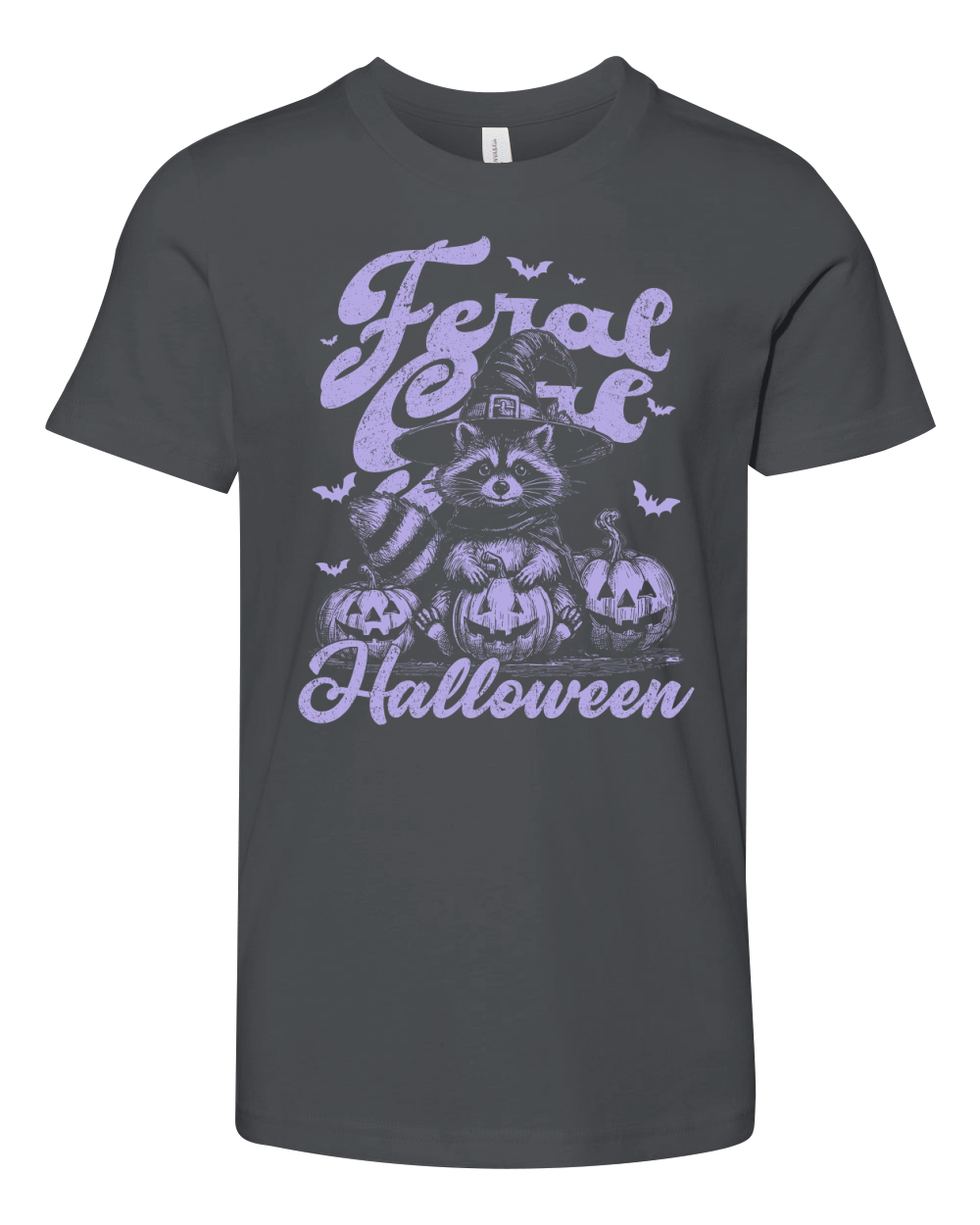 Feral girl Halloween Raccoon D Violet Youth Unisex Jersey Tee