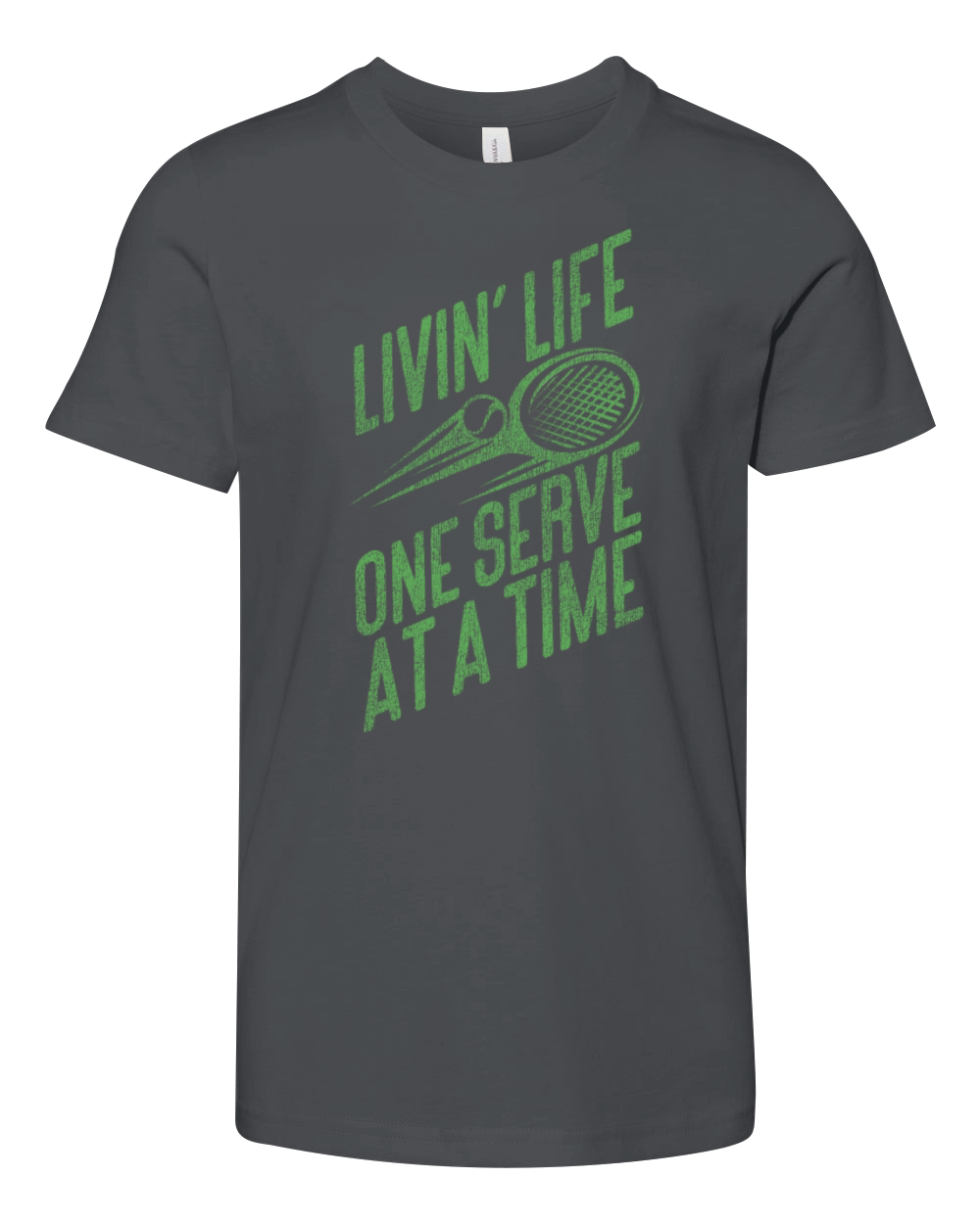 Funny Tennis Player Racket Living Youth Unisex Jersey Tee