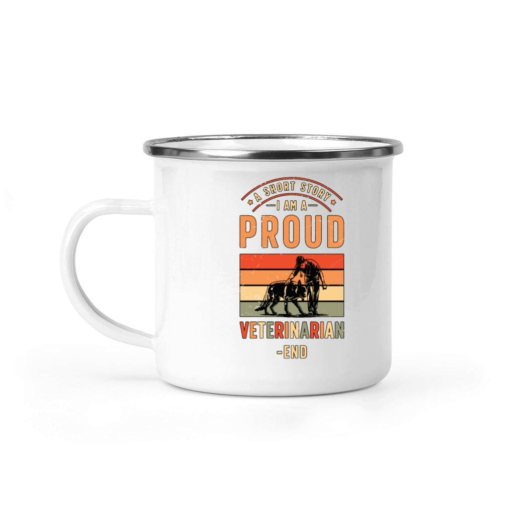 Veterinary Medicine A Short Story I Am A Vet Nurse Camping Mug