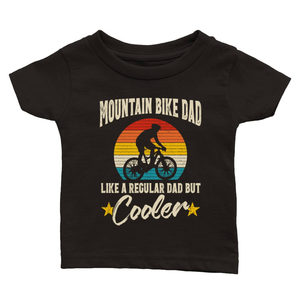 Mountain Bike Dad Vintage Downhill Biking Cycling Classic Baby Crewneck T-shirt