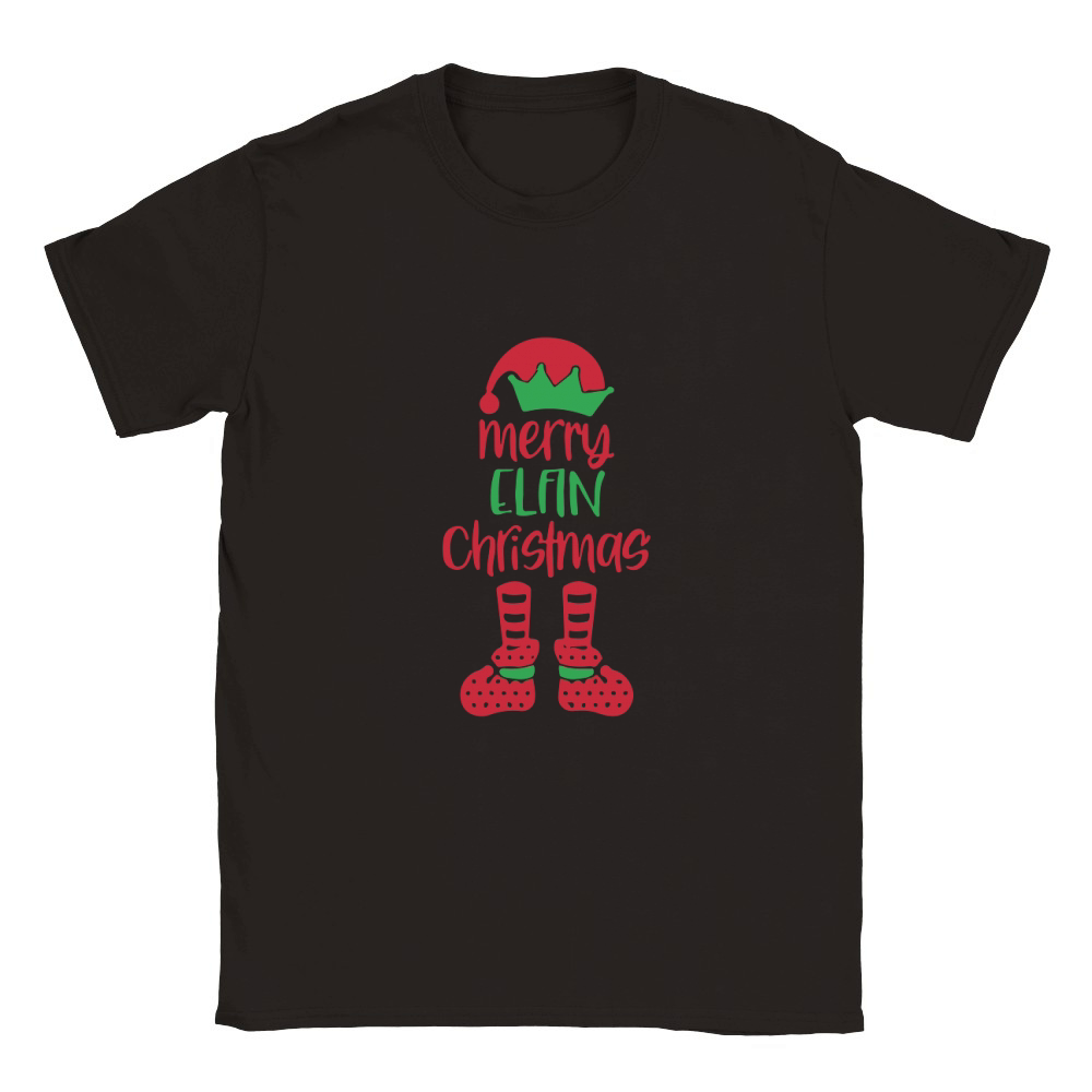 Merry Elfin christmas Classic Kids Crewneck T-shirt