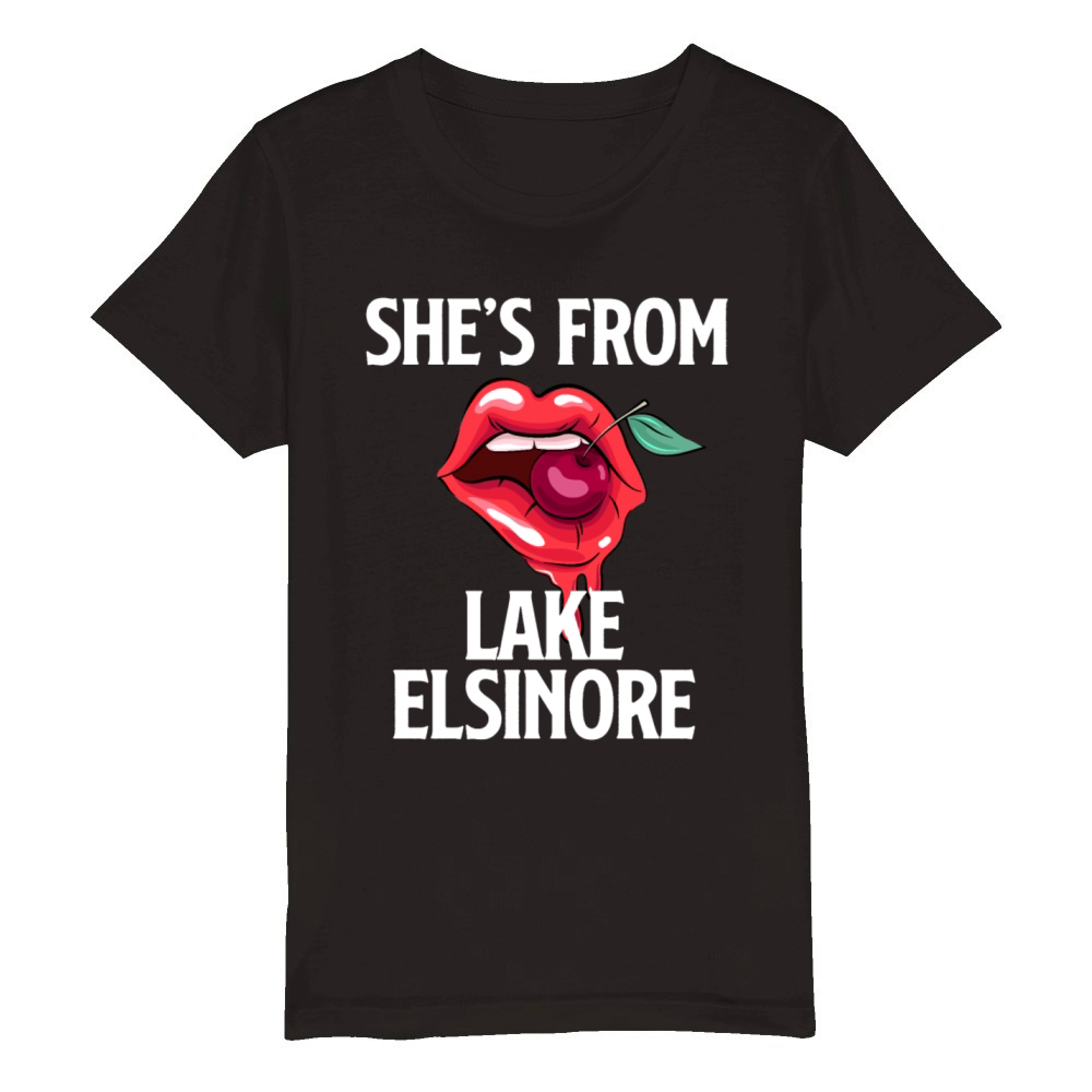 California SHES FROM LAKE ELSINORE Nevada Organic Kids Crewneck T-shirt