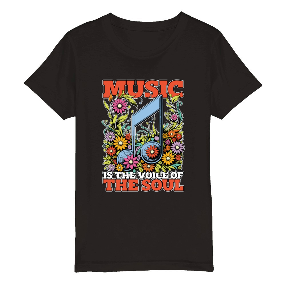 Folk Music Is The Voice Of The Soul Music Lover Organic Kids Crewneck T-shirt