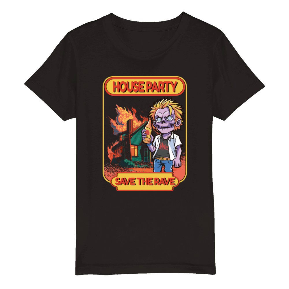 Hardcore Rave Music Raver 90s EDM DJ Rave House Organic Kids Crewneck T-shirt