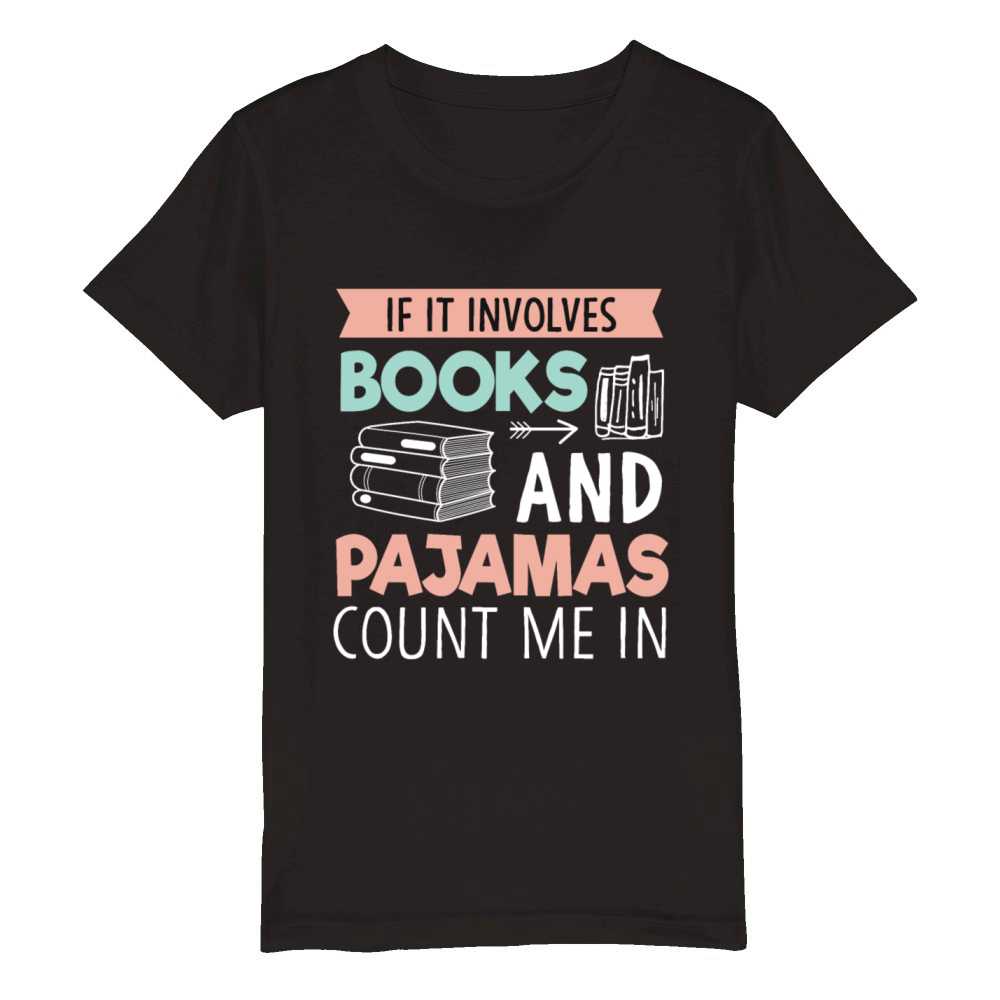 Involves Book Lover Reader Desing Funny Reading Organic Kids Crewneck T-shirt