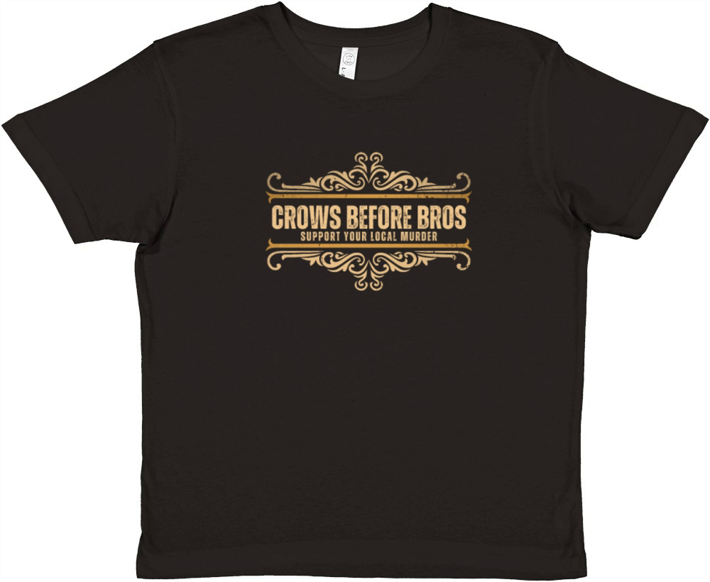 Crows Before Bros Support Your Local Murder Vintag Premium Kids Crewneck T-shirt