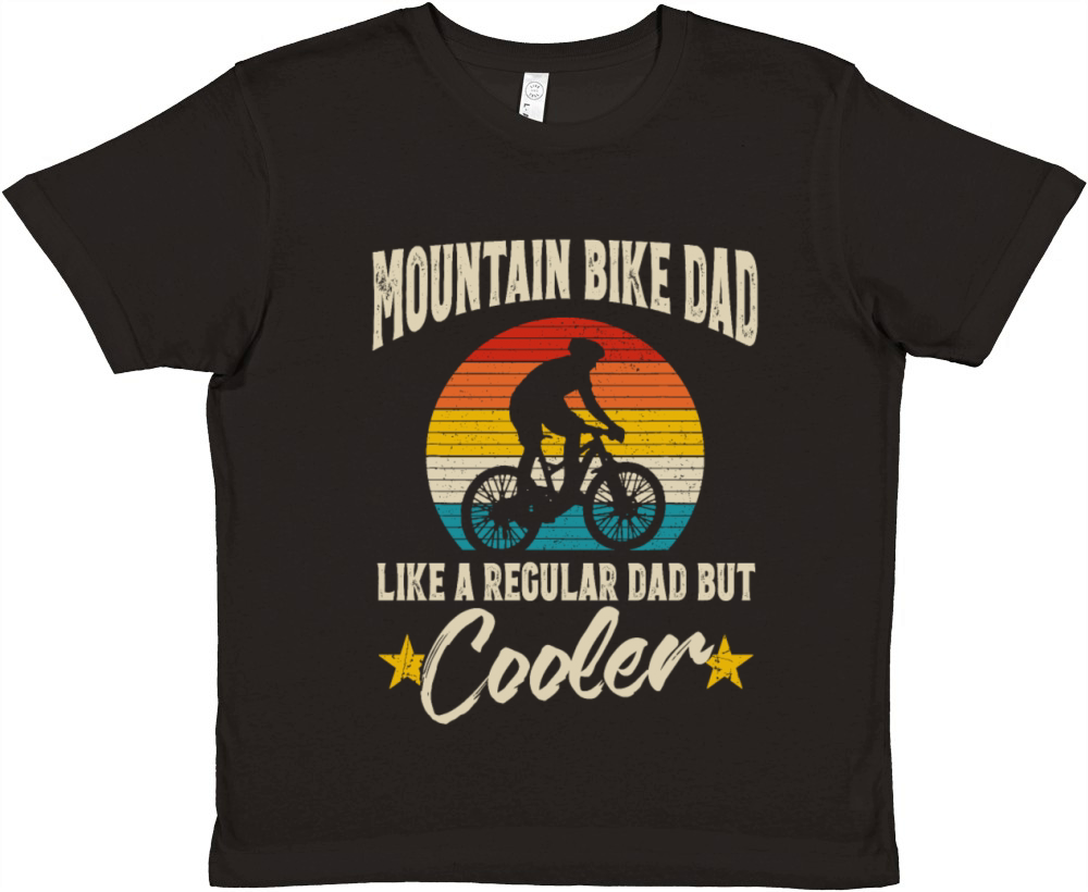 Mountain Bike Dad Vintage Downhill Biking Cycling Premium Kids Crewneck T-shirt