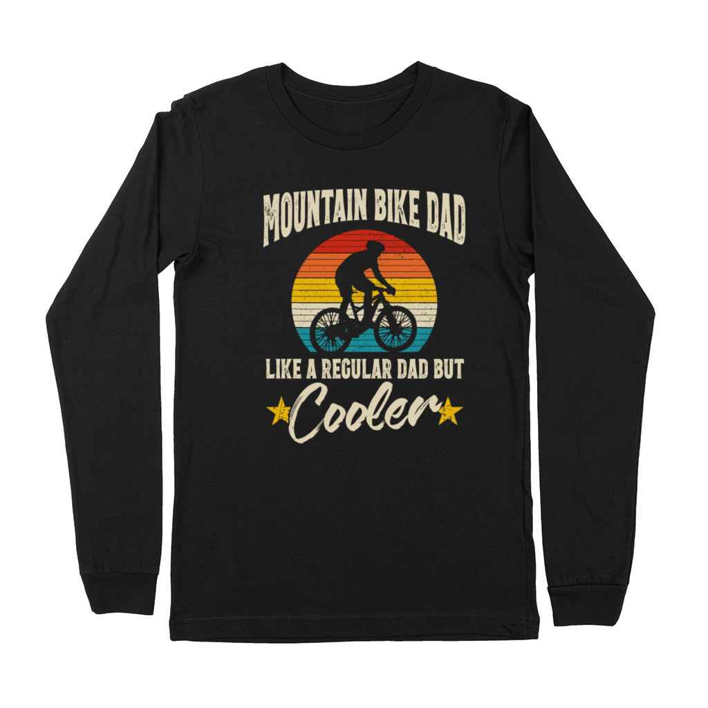 Mountain Bike Dad Vintage Downhill Biking Cycling Premium Long Sleeve