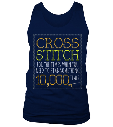Cross Stitch Humor Needlepoint Funny Crafty Mom Tank Top Unisex