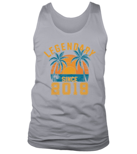 Legendary Since 2019 Birthday Sunset Retro Palm Tank Top Unisex
